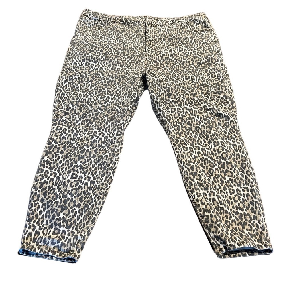 American Eagle Curvy Super High Rise Stretch Animal Print Jean Pants Size 24S